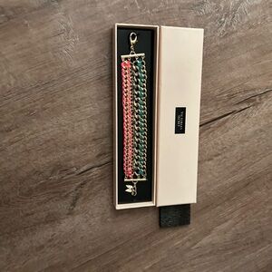 NWT VICTORIA SECRET Pink and Gold Chain Bracelet